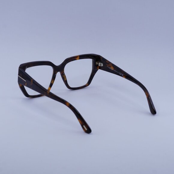 Tom Ford FT5951-B 052 Eyeglasses Dark Havana 54mm Square Frame display picture 2